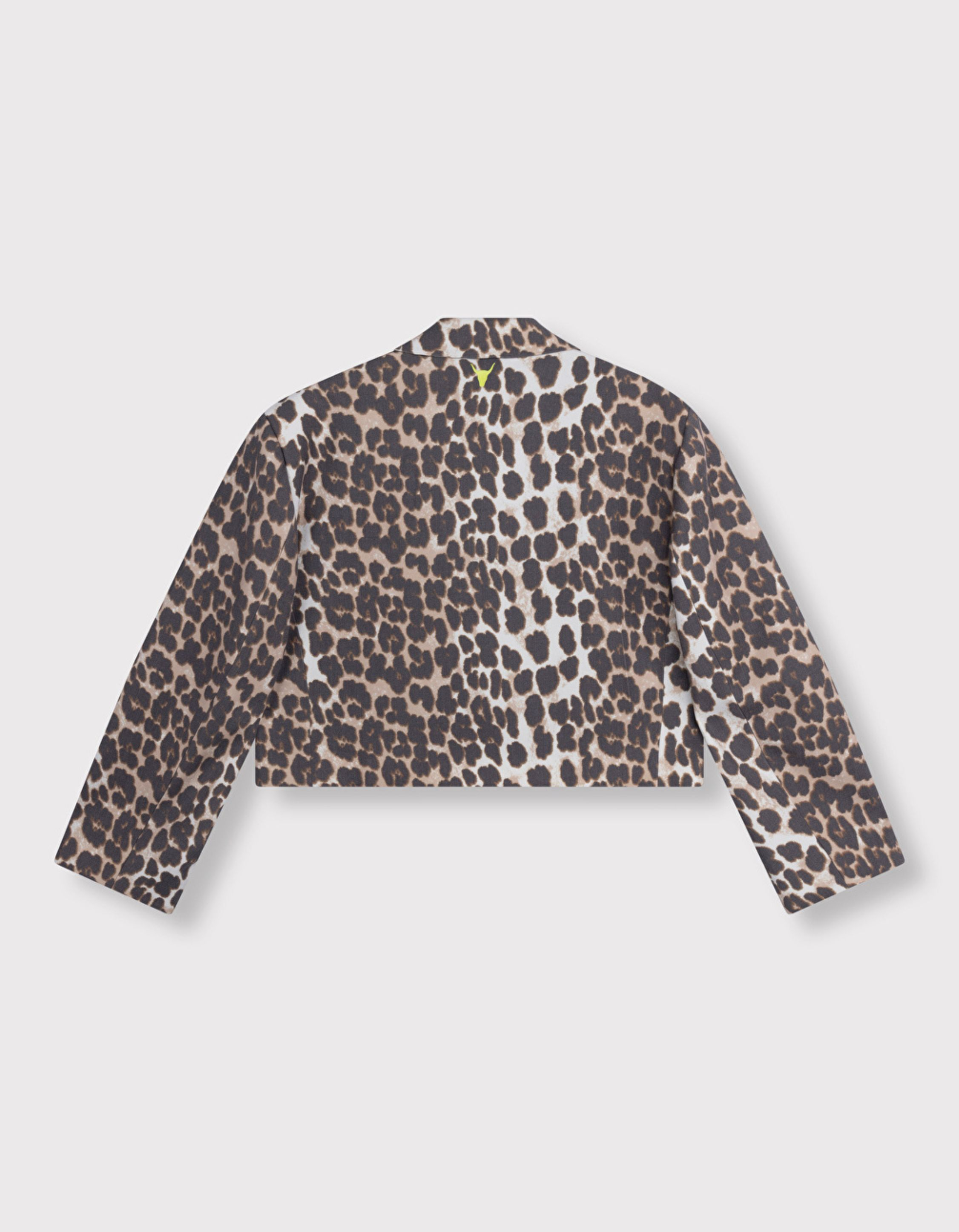 Alix The Label Ladies Woves Animal Cropped Blazer Blazers Bruin 2602402565