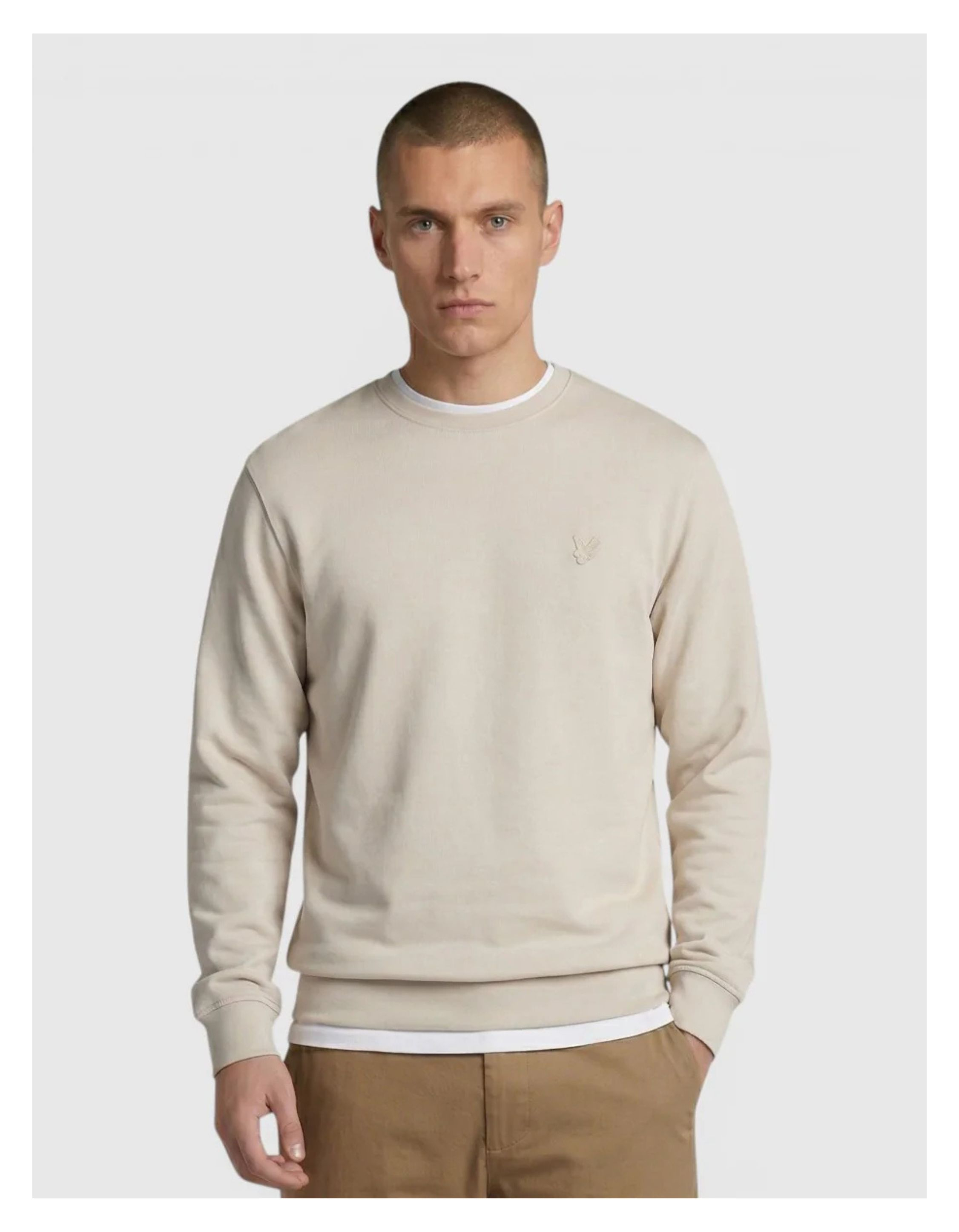 Lyle&scott Superfine Crew Neck Sweaters Beige Ml2255ton