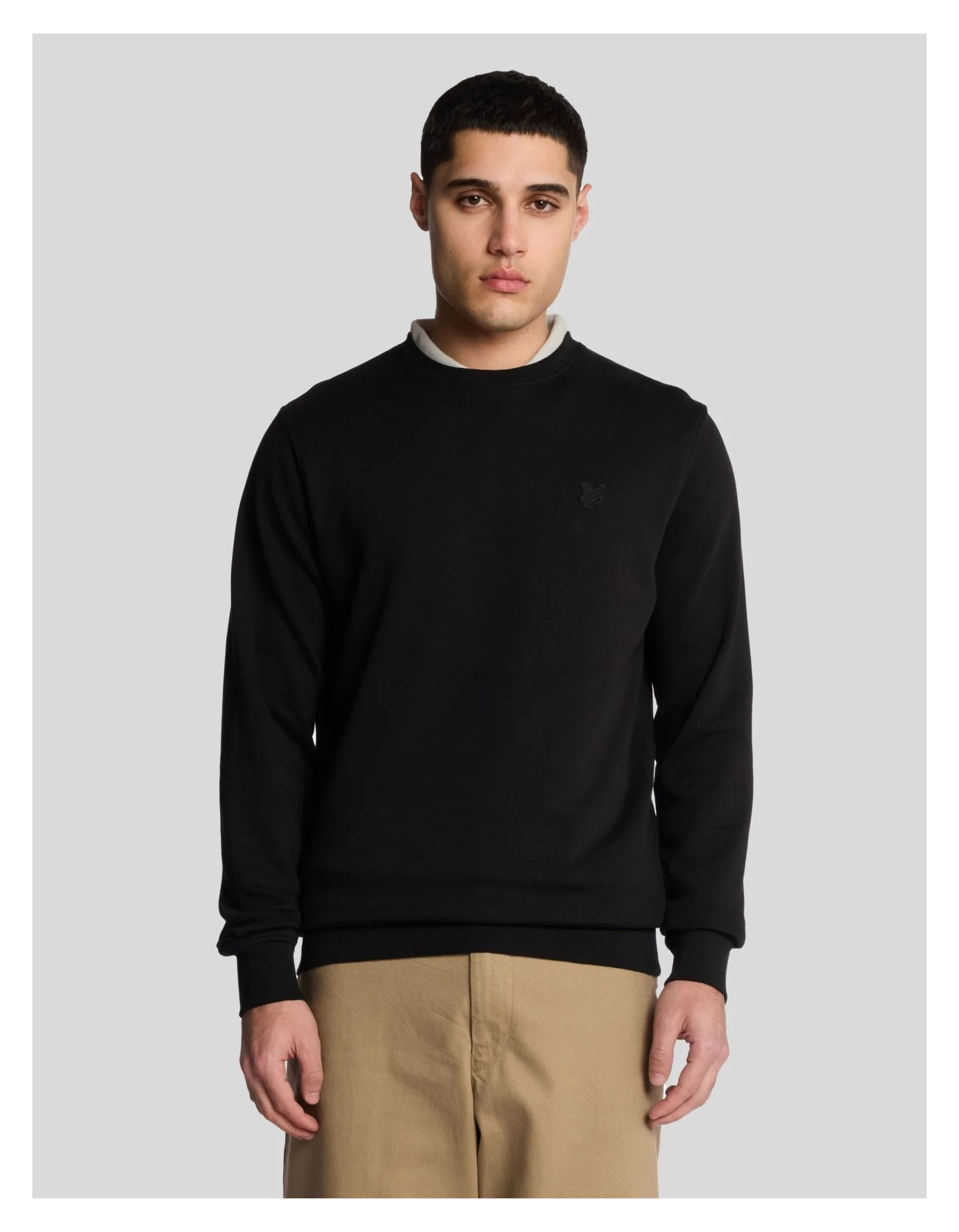 Lyle&scott Superfine Crew Neck Sweaters Zwart Ml2255ton