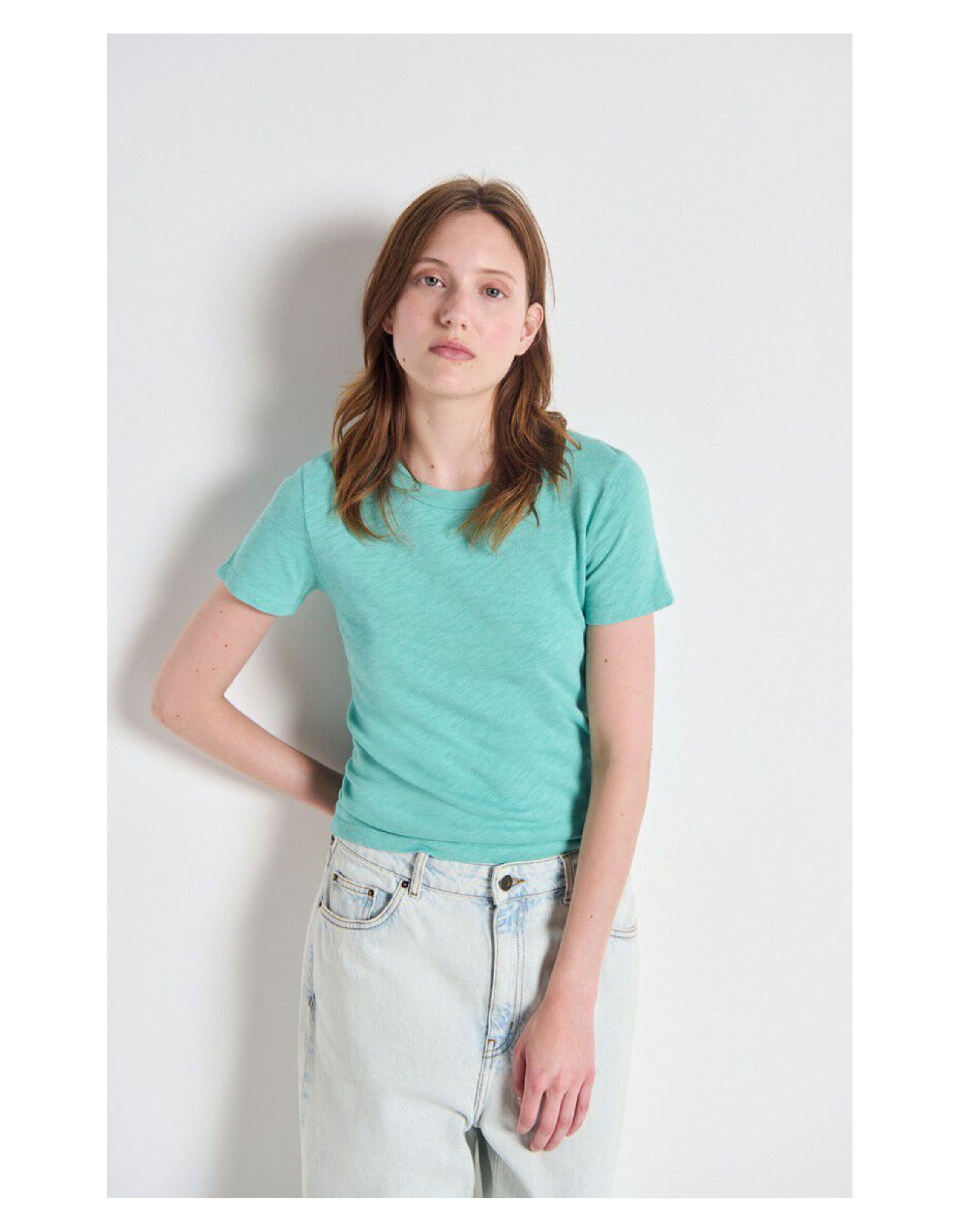 American Vintage Sonoma T-shirts Turquoise Son28ge24