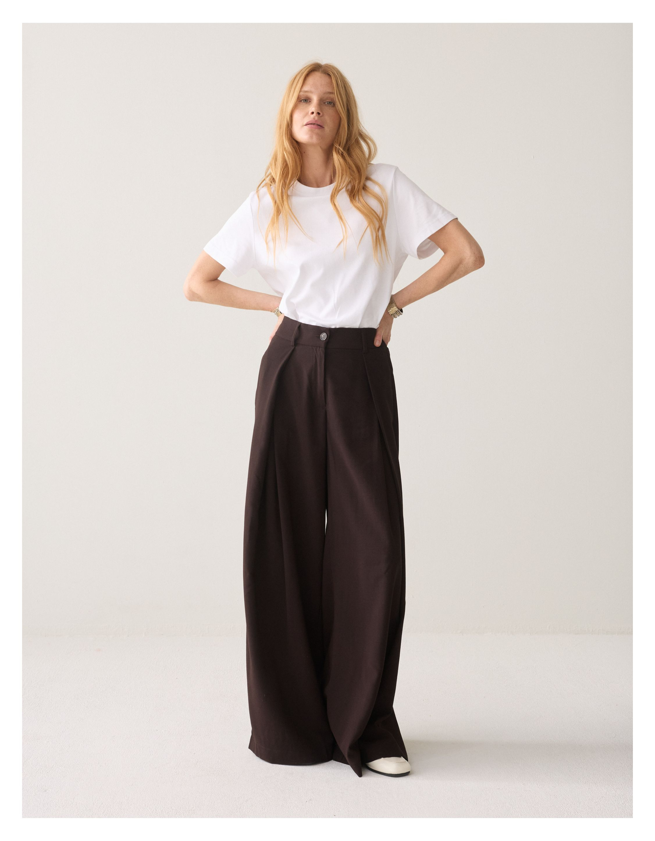 Summum Trousers Viscose Twill Pantalons Donkerbruin 4s3022-12483