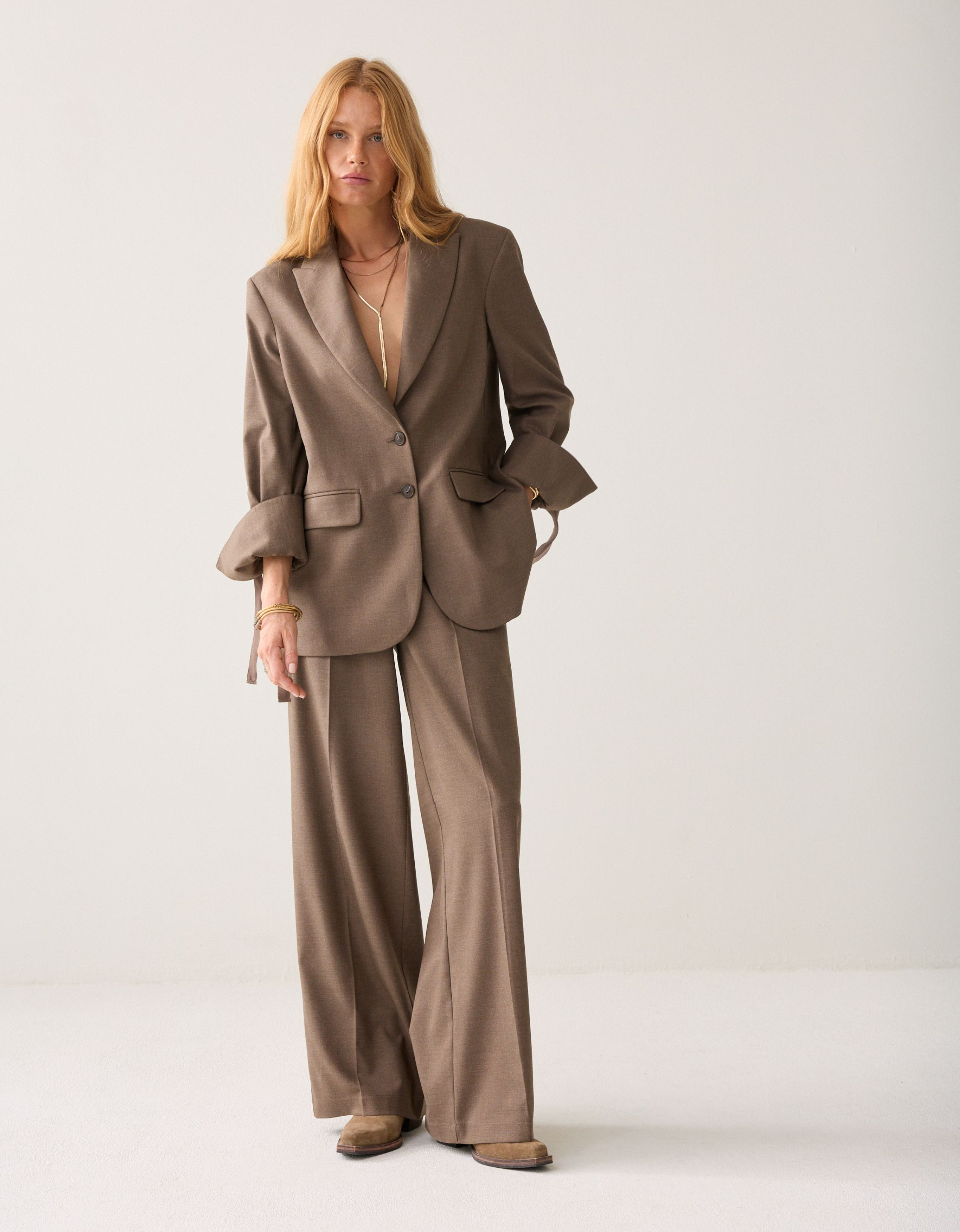 Summum Blazer Twill Melange Blazers Taupe 1s1330-12481
