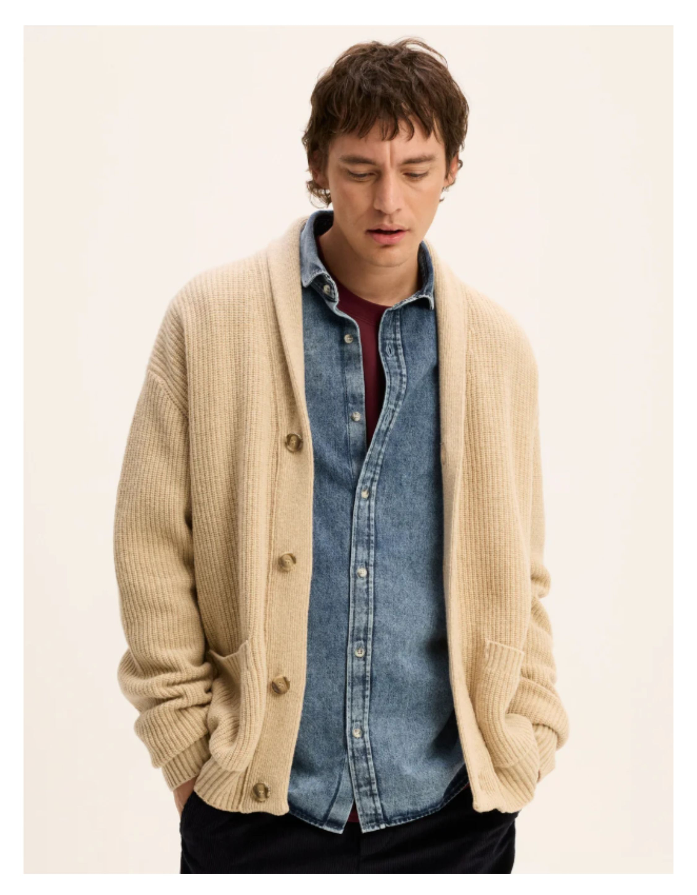 The Goodpeople Kardigan Vesten Beige 25020120