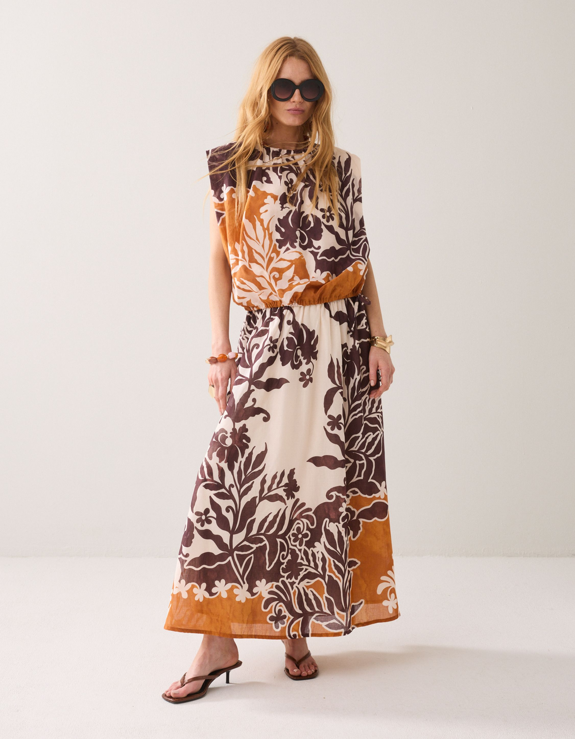 Summum Skirt Border Print Double  Multicolor 6s1359-12453
