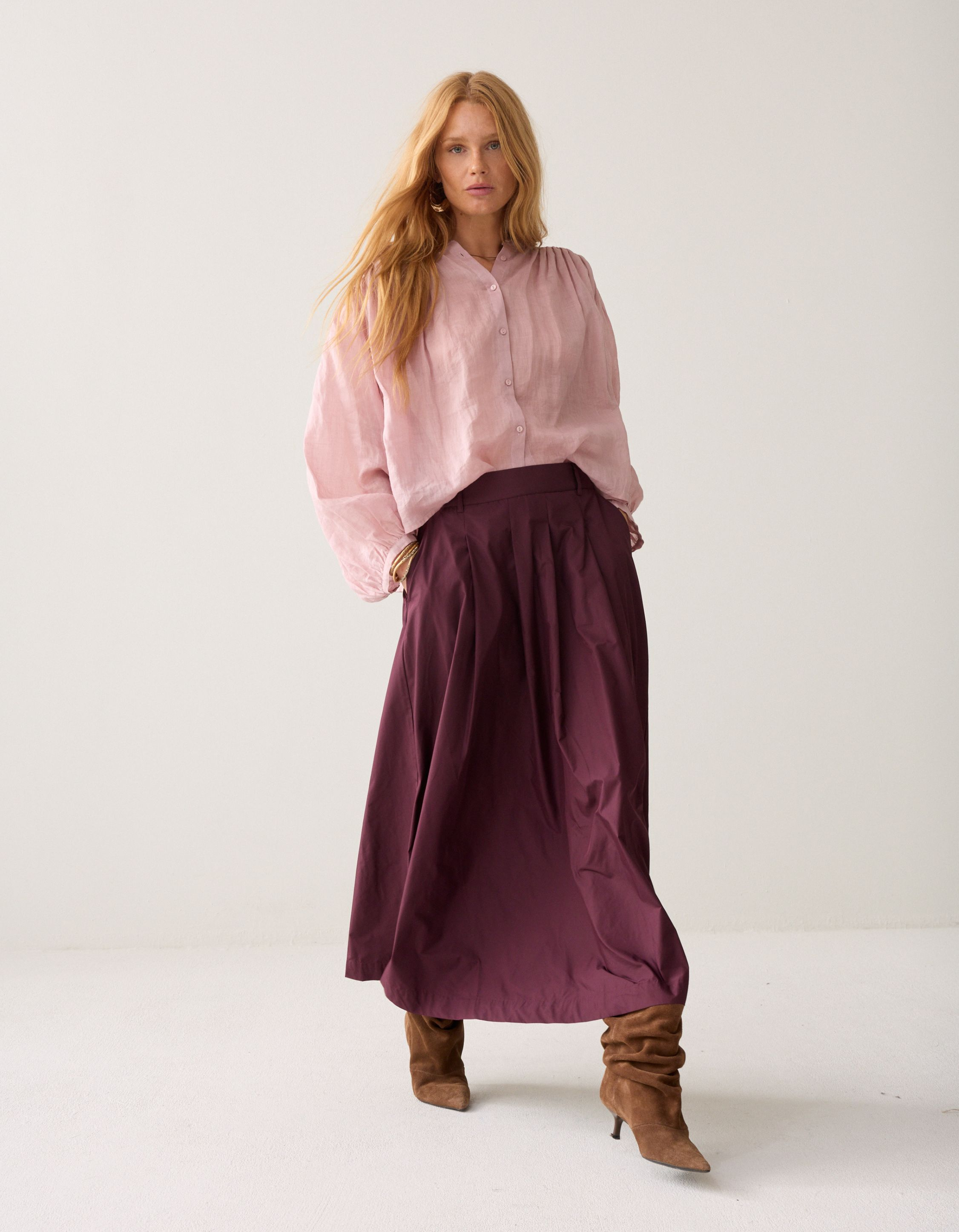 Summum Skirt Taft Light Rokken Bordeaux 6s1348-12259