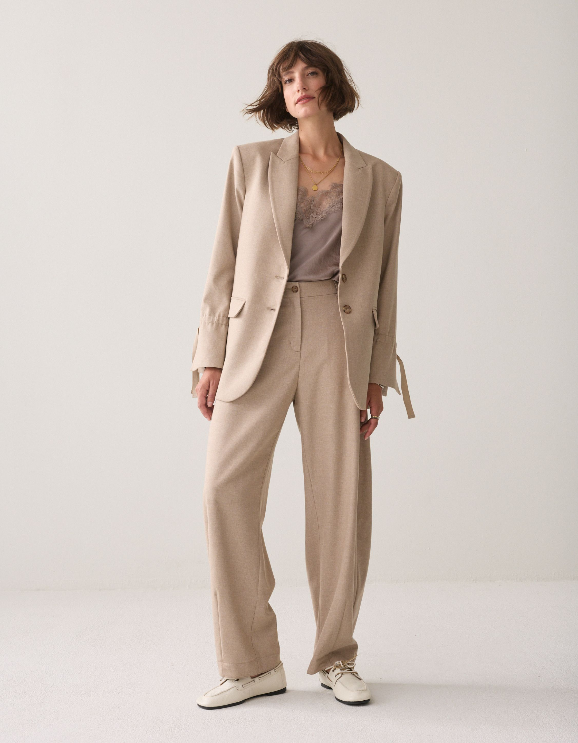 Summum Blazer Twill Melange Blazers Beige 1s1330-12481