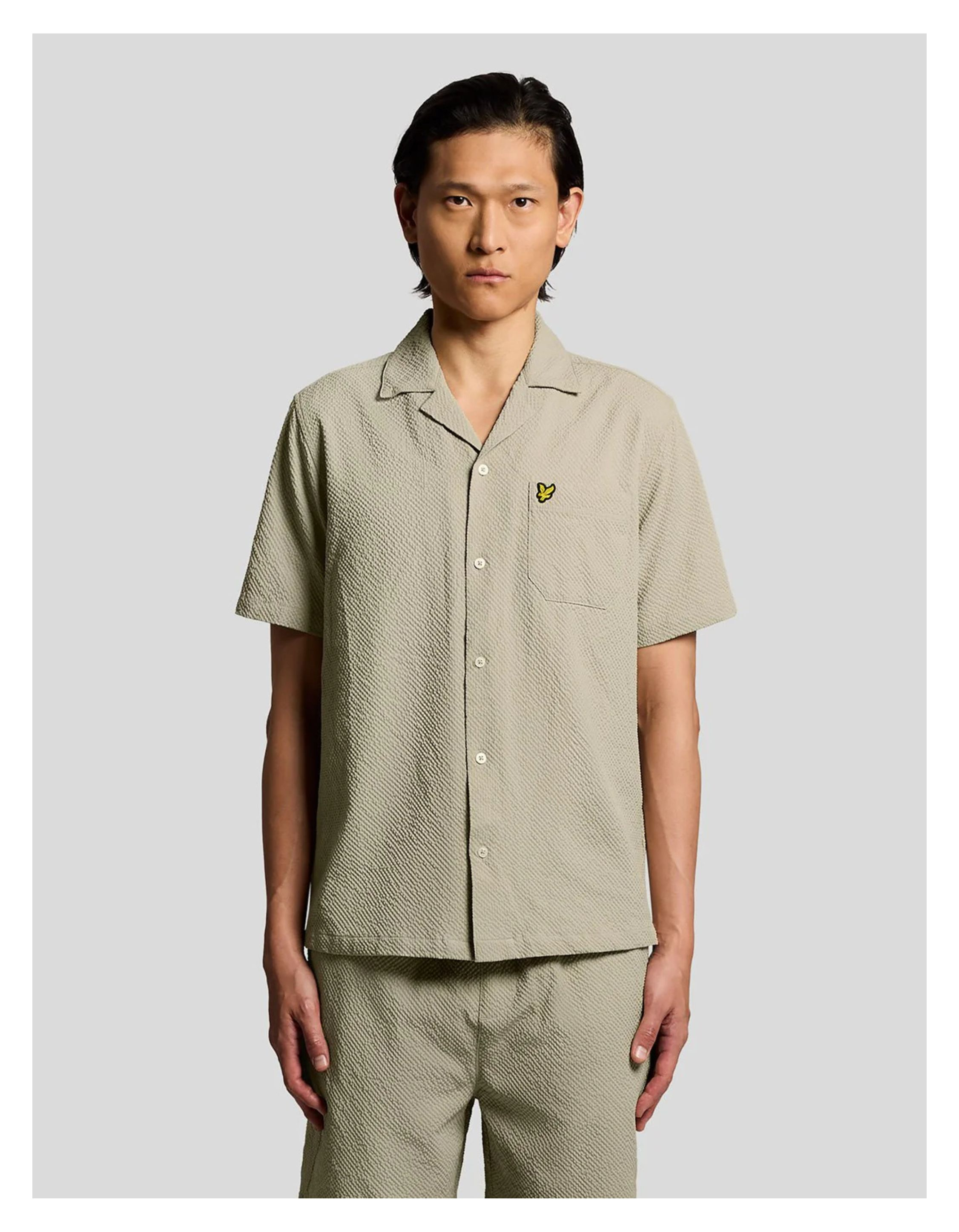 Lyle&scott Sw2409v Korte Mouw Overhemden Lichtgroen Sw2409v