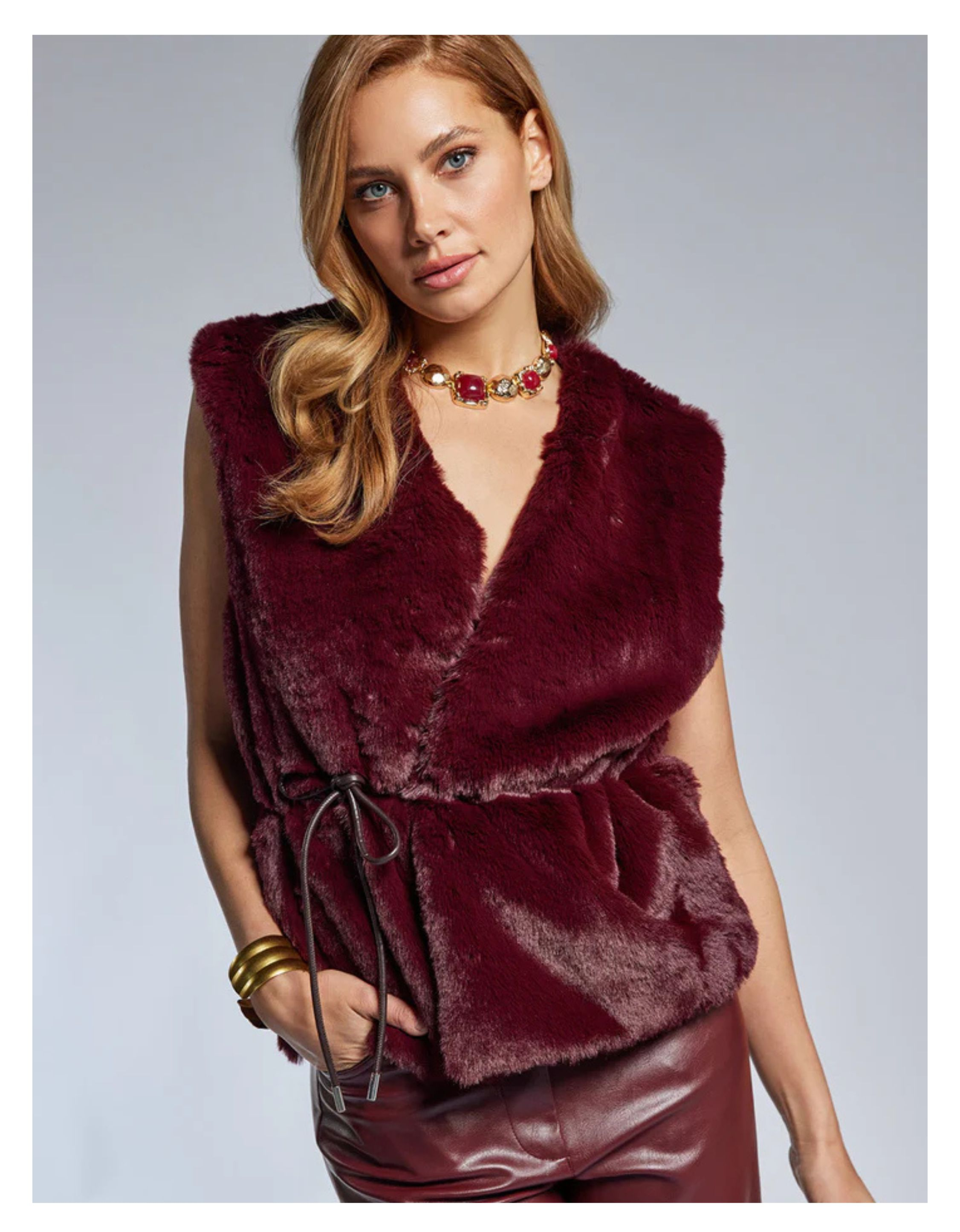 Freebird Gilet  Bordeaux Glenna