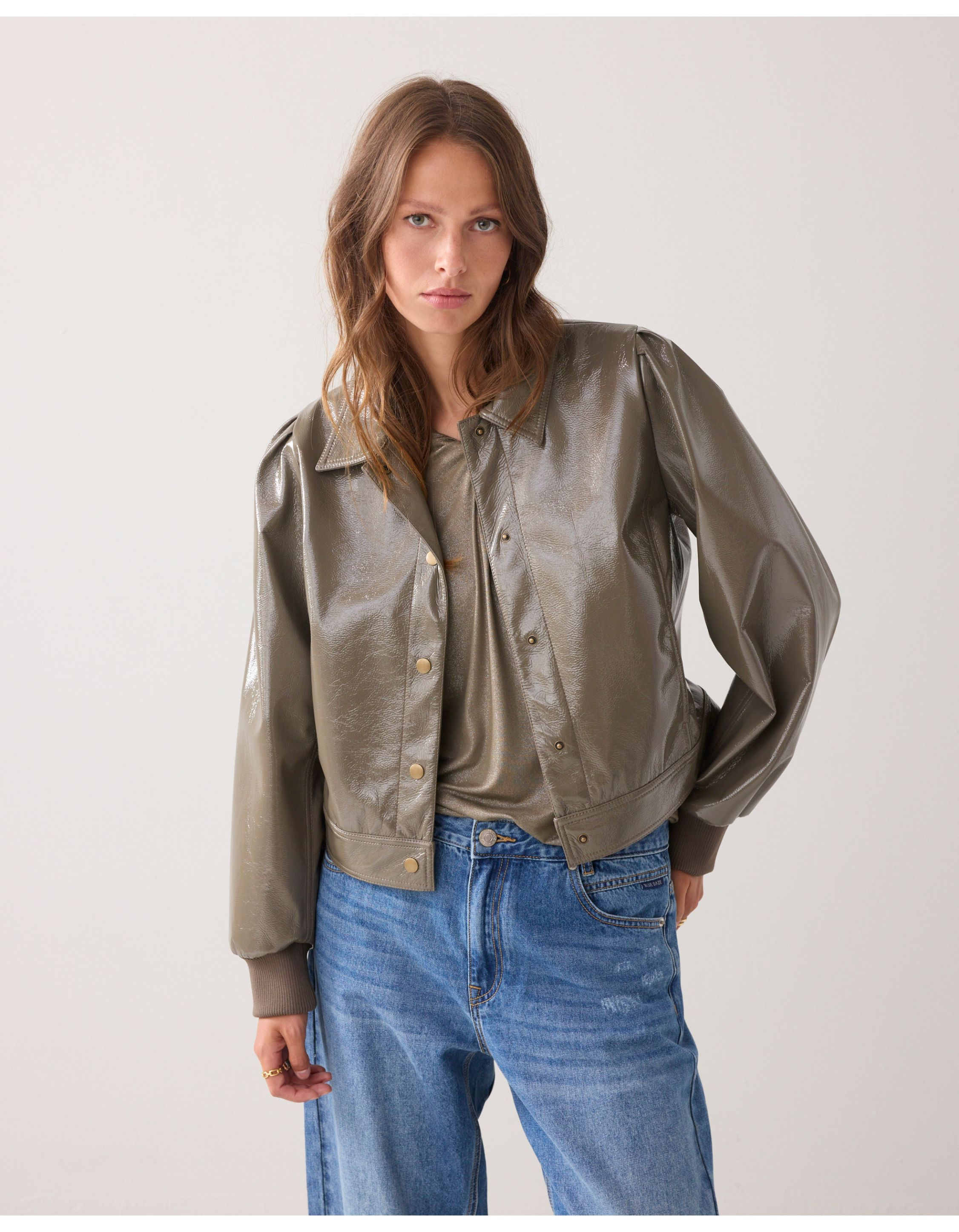 Summum Jacket Laque Jackets Khaki 1s1243-12109