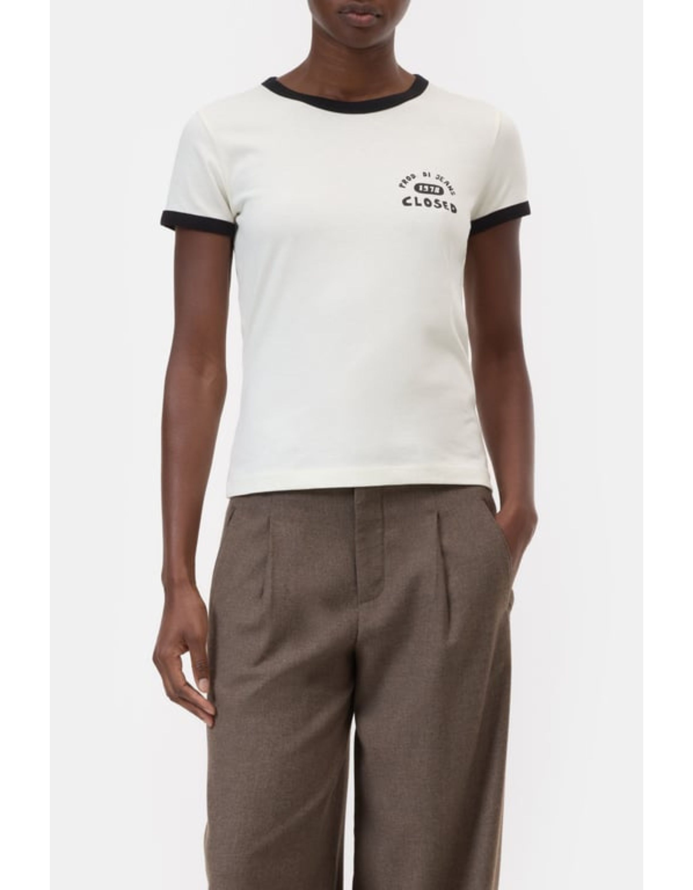 Closed Slim T-shirt T-shirts Ecru C95671-44h-pr