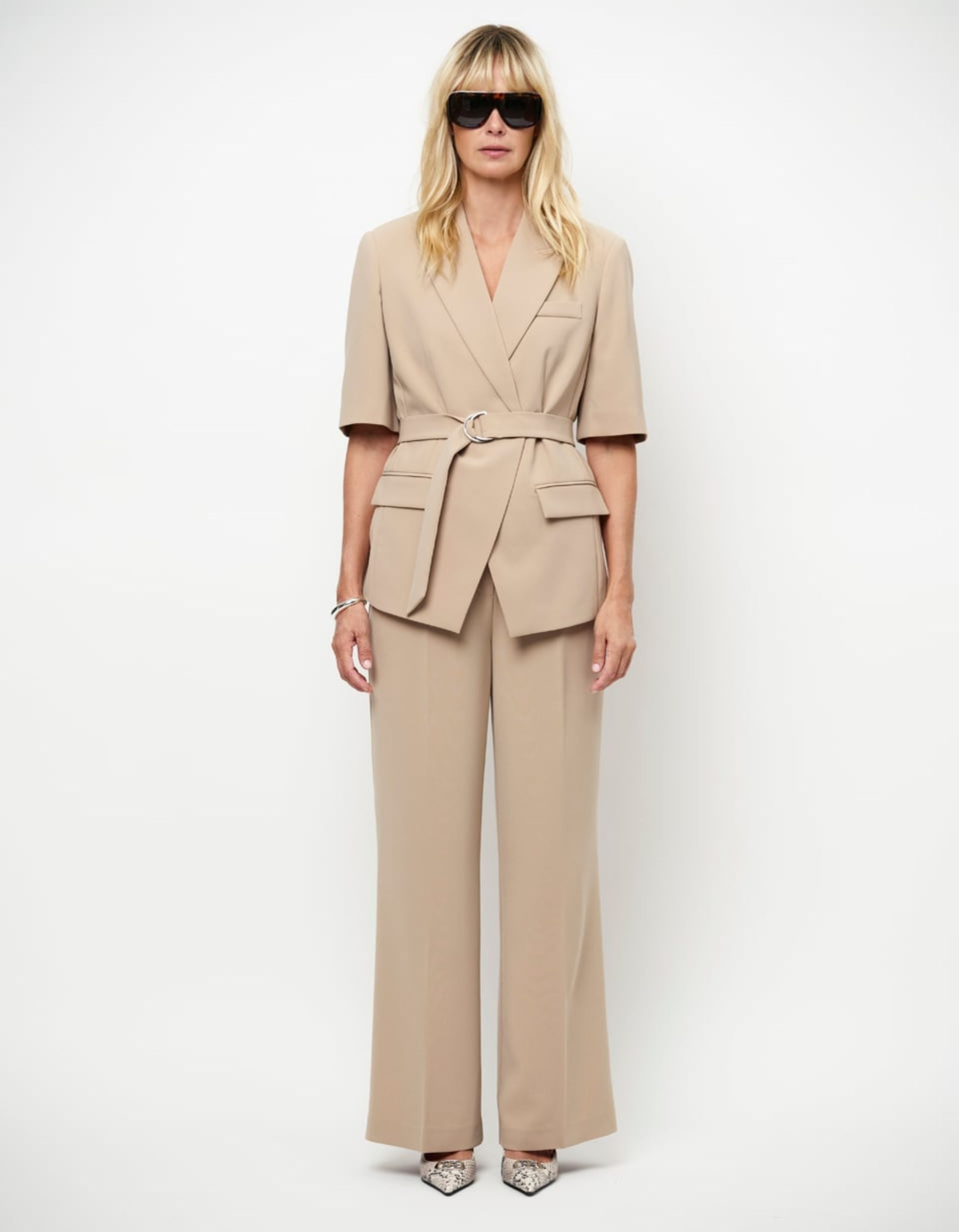 Dante 6 Nissa Short Sleeve Blazer Blazers Zand 261150