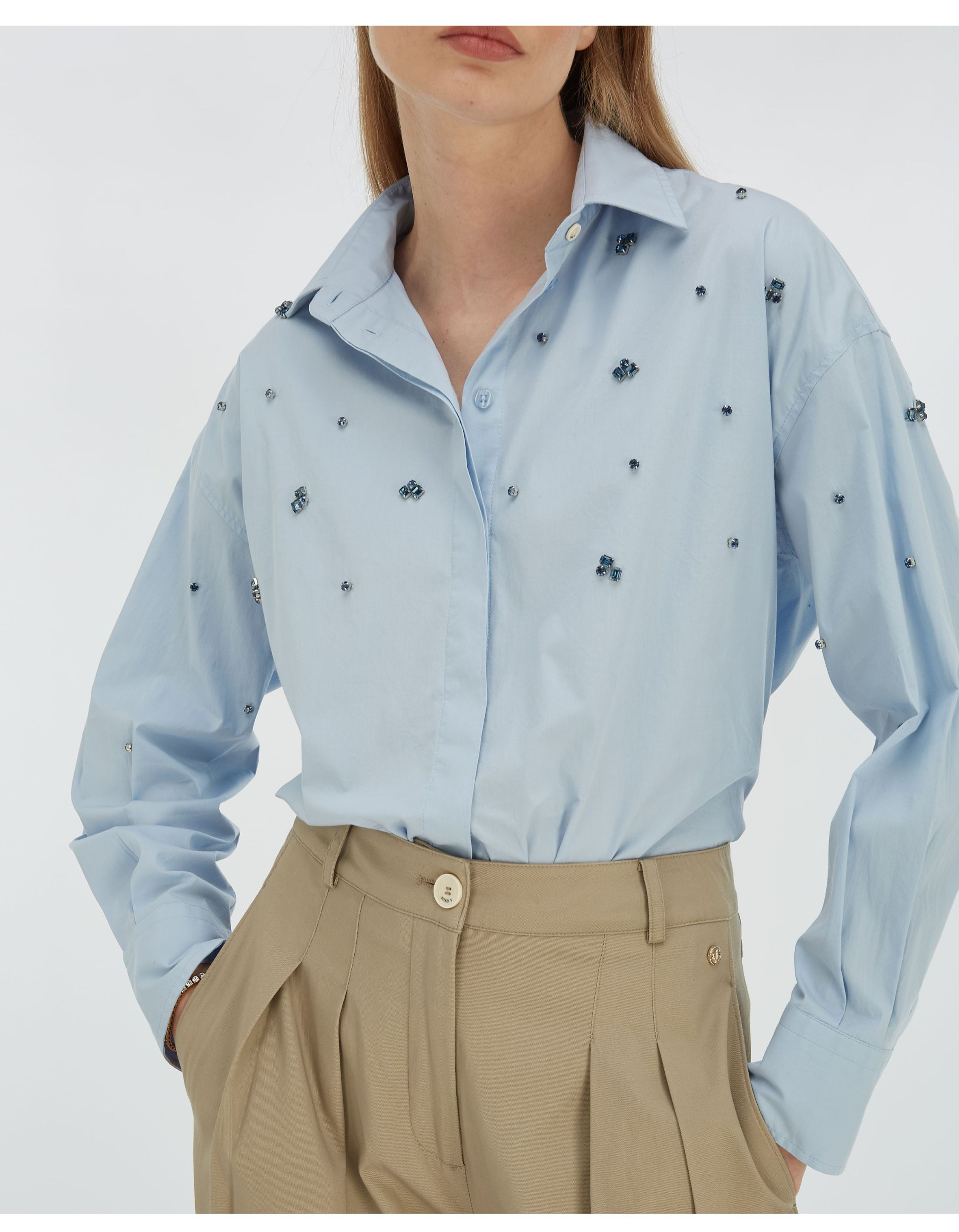 Josh V Lova Blouses Lichtblauw Jv-2502-0108