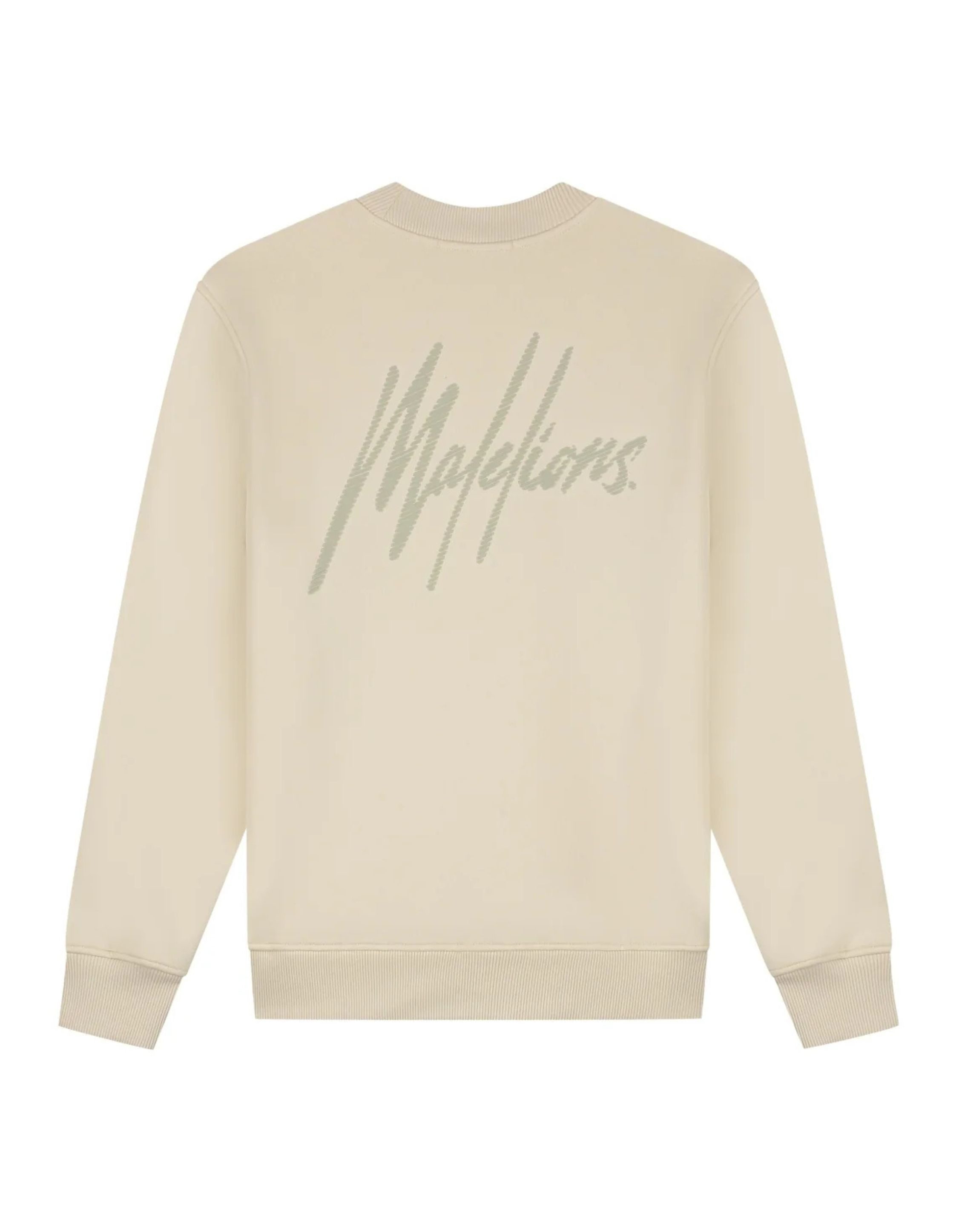 Malelions Striped Signature Sweater Sweaters Beige Mm1-ss25-05