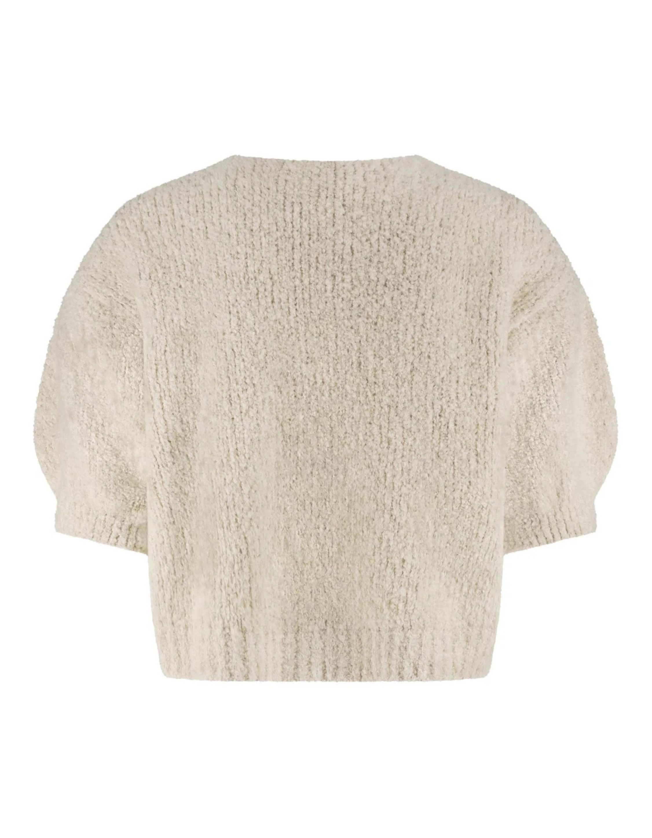 Nukus Jip Cardigan Lurex Vesten Zand Nkf05011