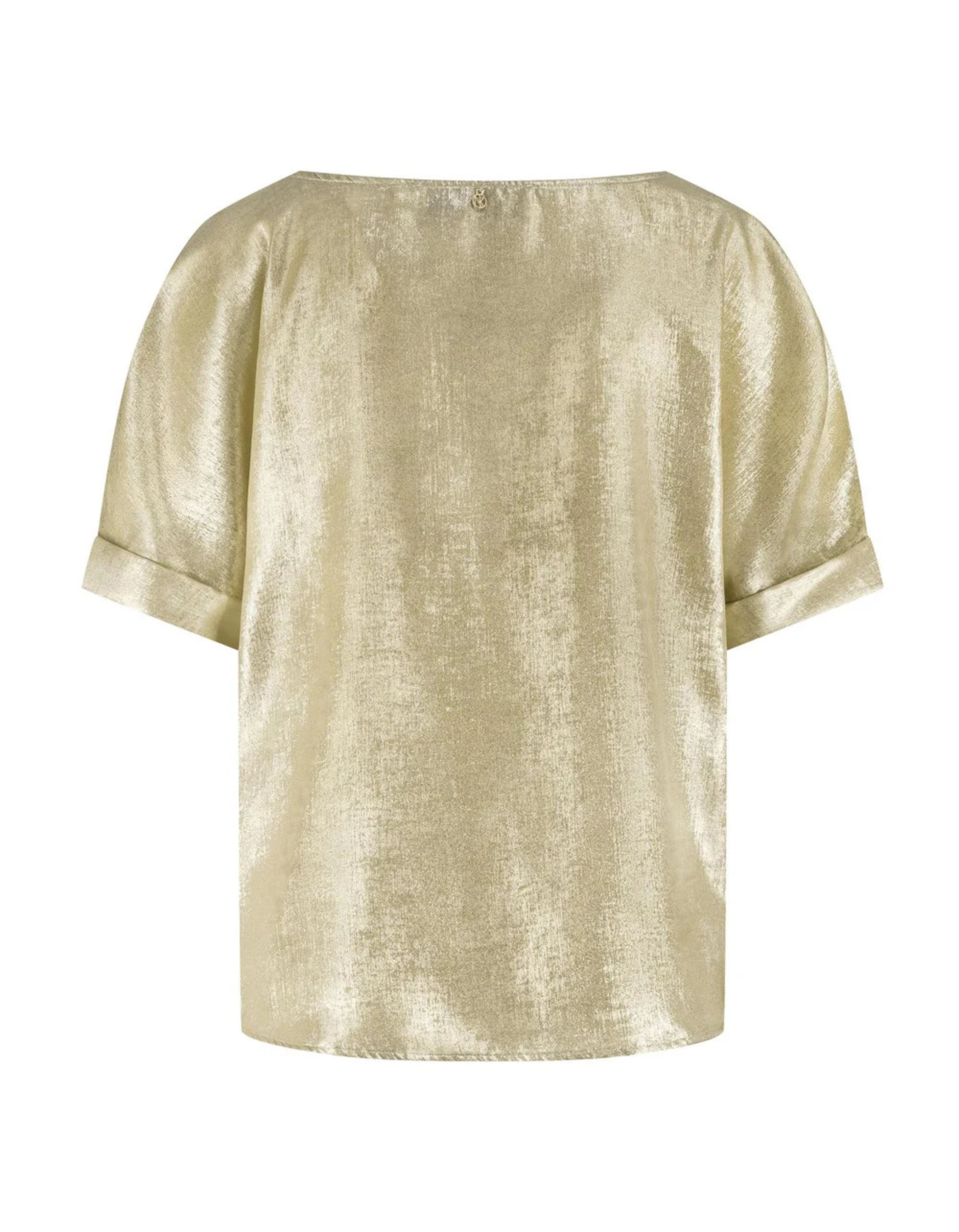 Nukus Irene Top Shiny T-shirts Goud Nkf01024
