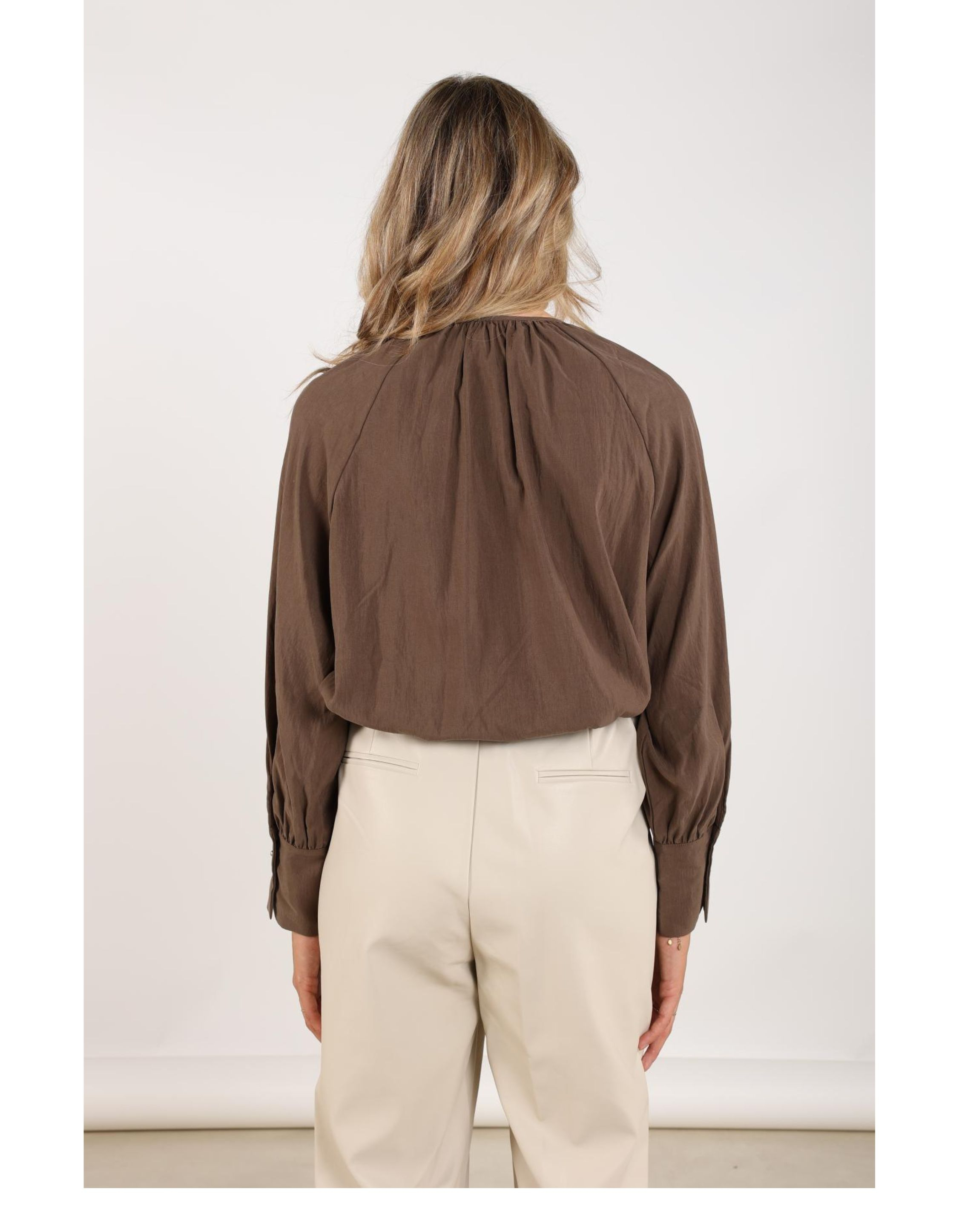 Nukus Sterre Blouse Blouses Bruin Nkf02014