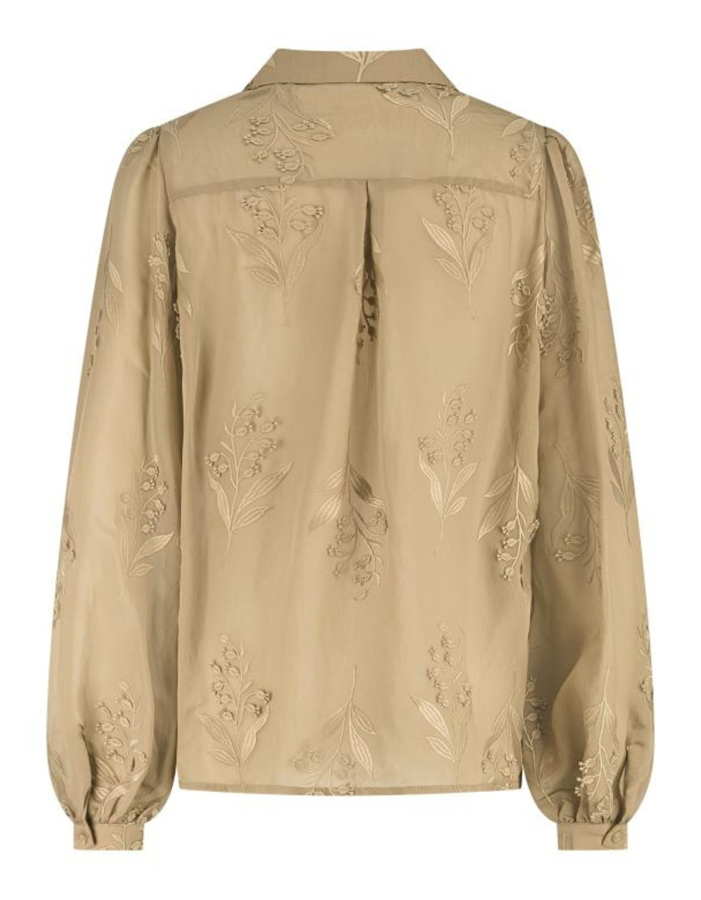 Nukus Jolies Blouse Embroidery Blouses Camel Nkf02038