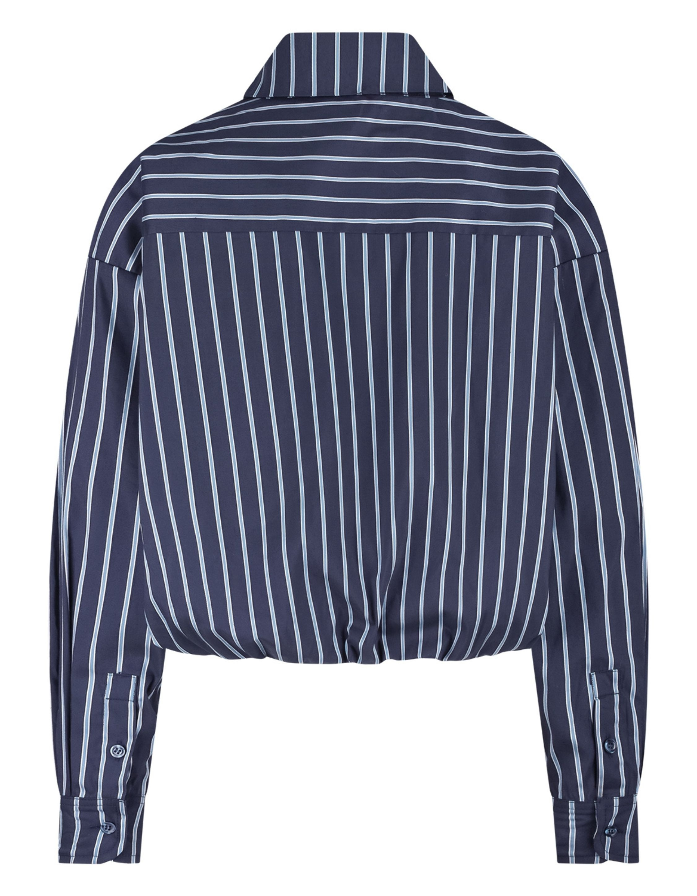 Nukus Ariana Blouse Stripe Blouses Donkerblauw Nkf02071