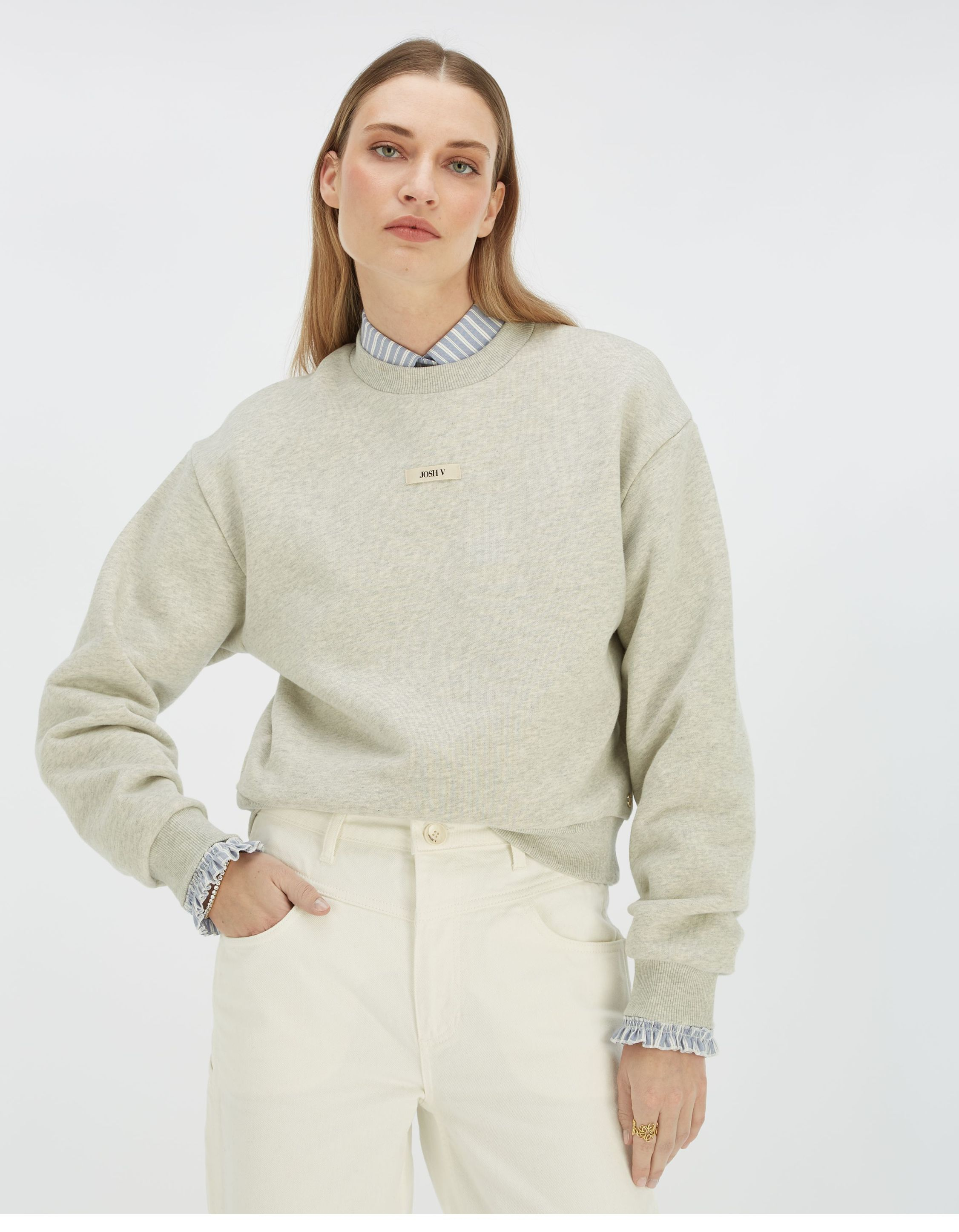 Josh V Ebah Sweaters Beige Jv-2502-0801