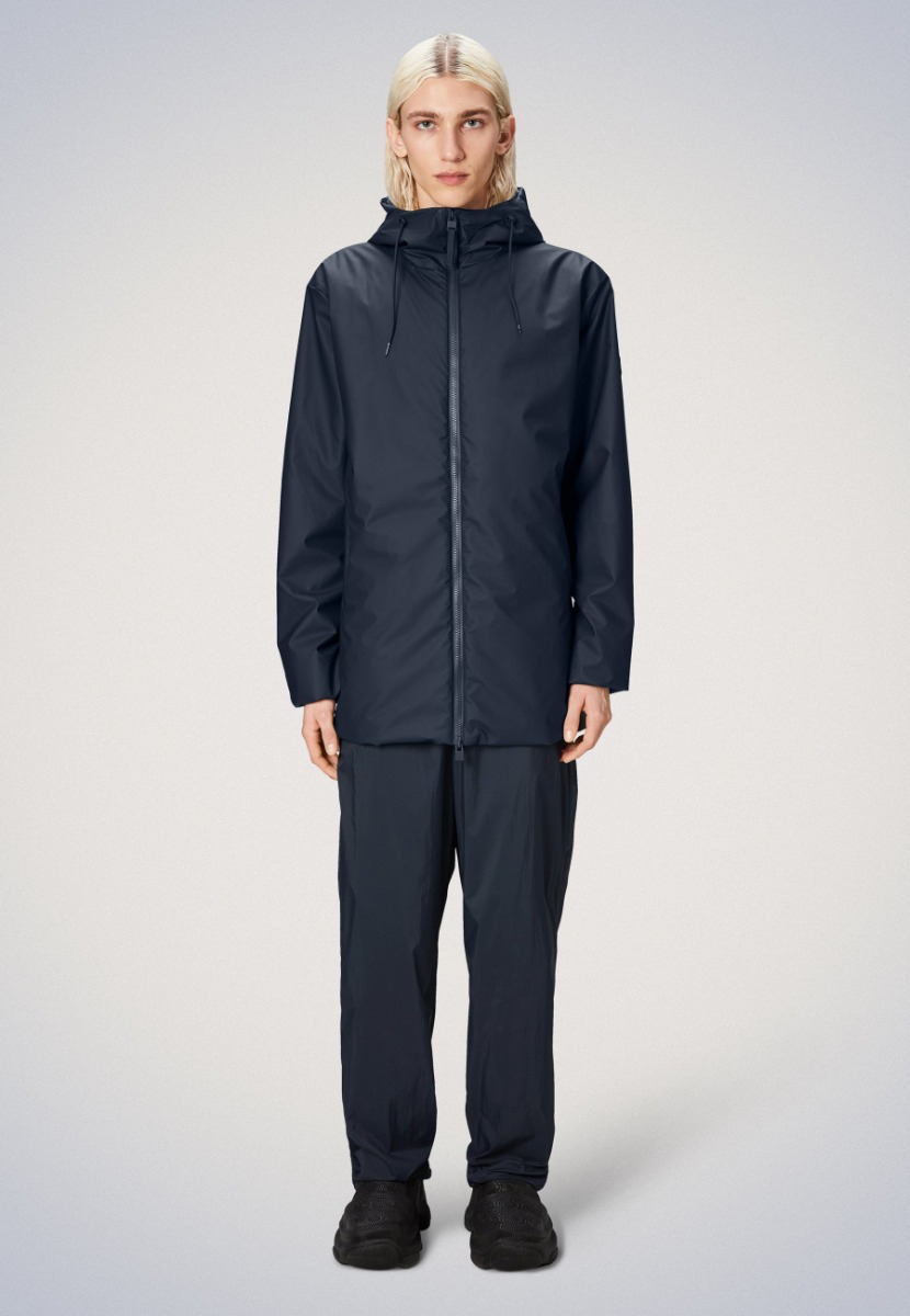 Rains Lohja Long Insulated Regenjas Donkerblauw 15790 Lohja Long Insulated