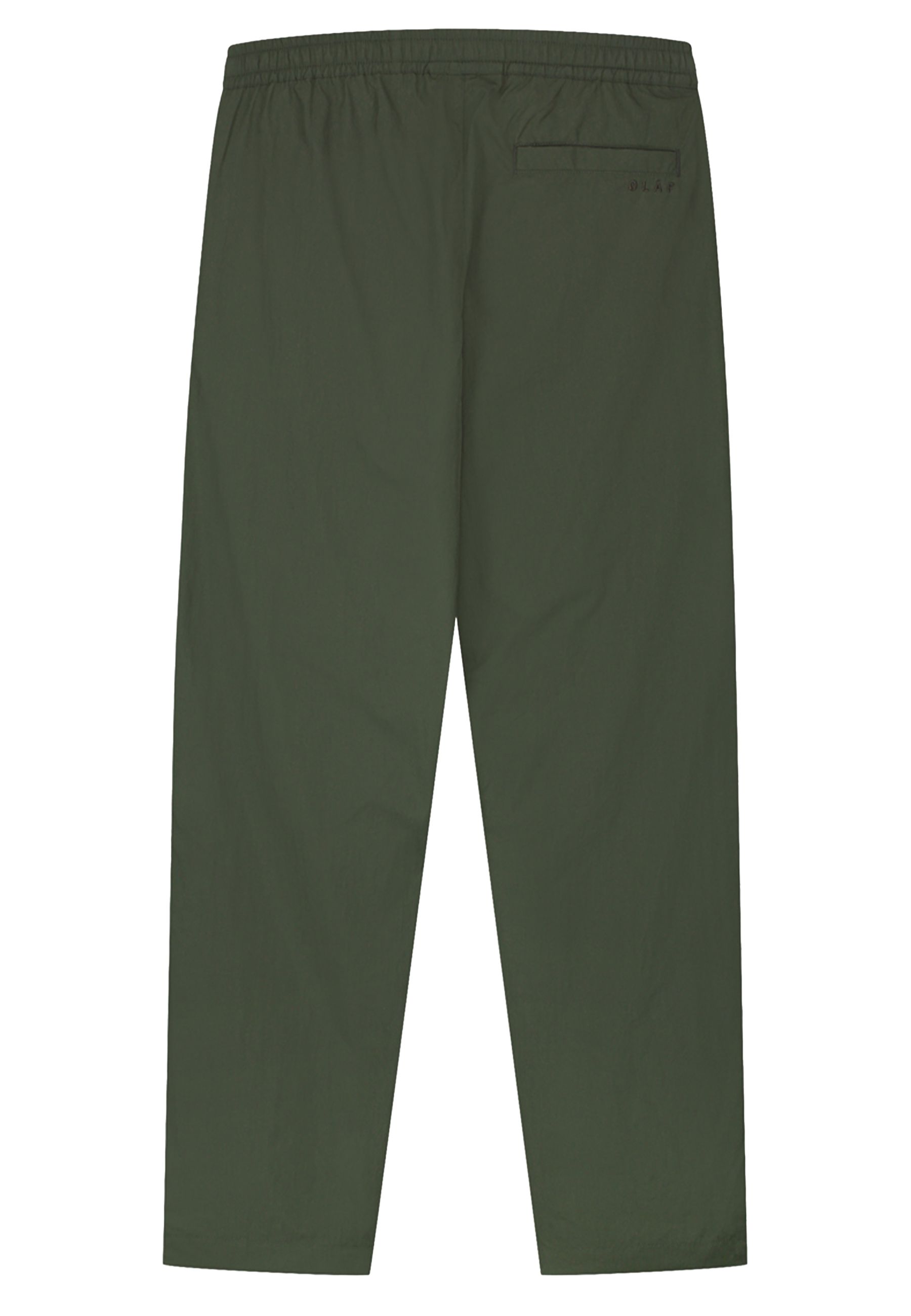 Crinkle nylon track pantalons groen
