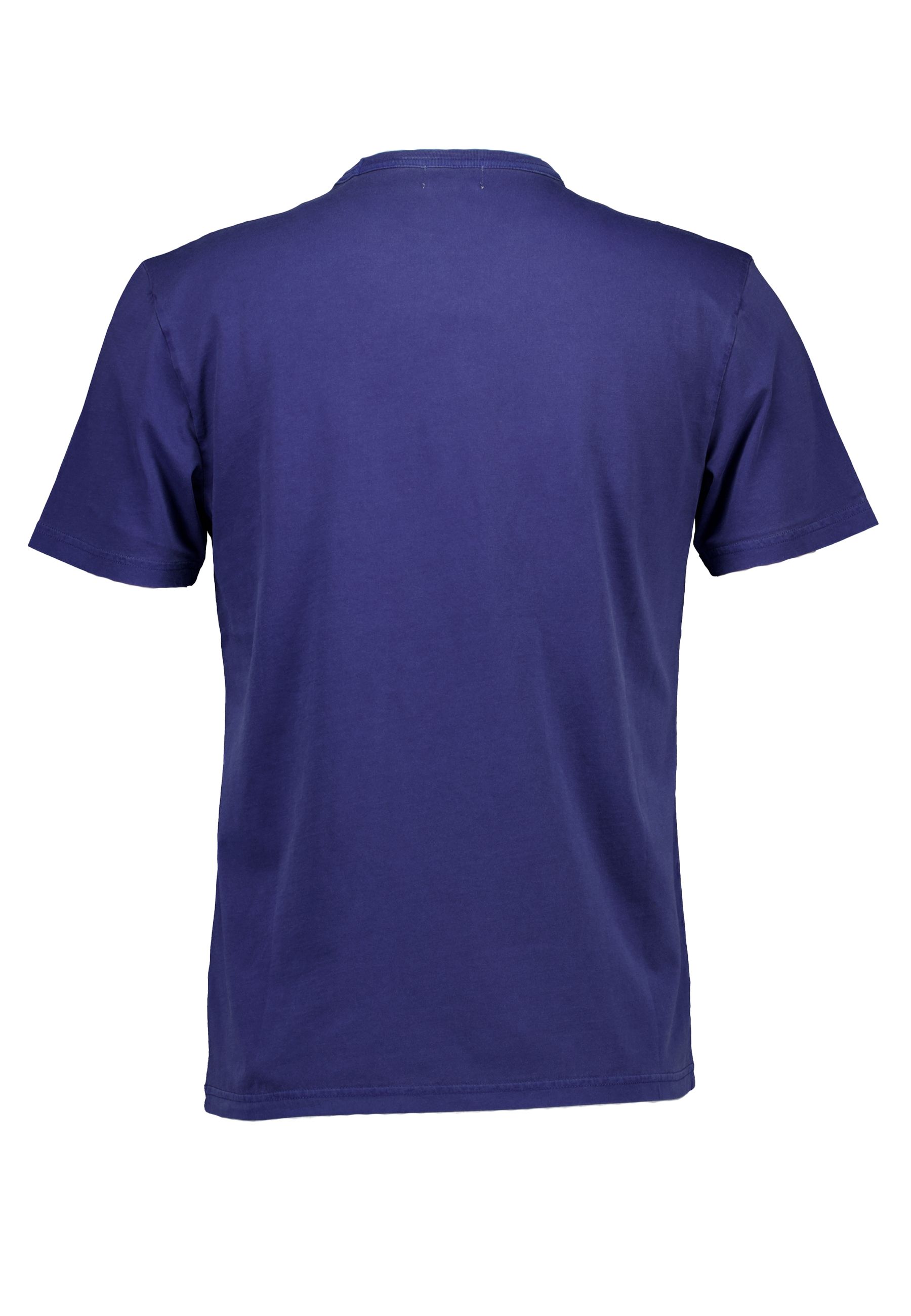 Garment dyed logo t-shirts blauw