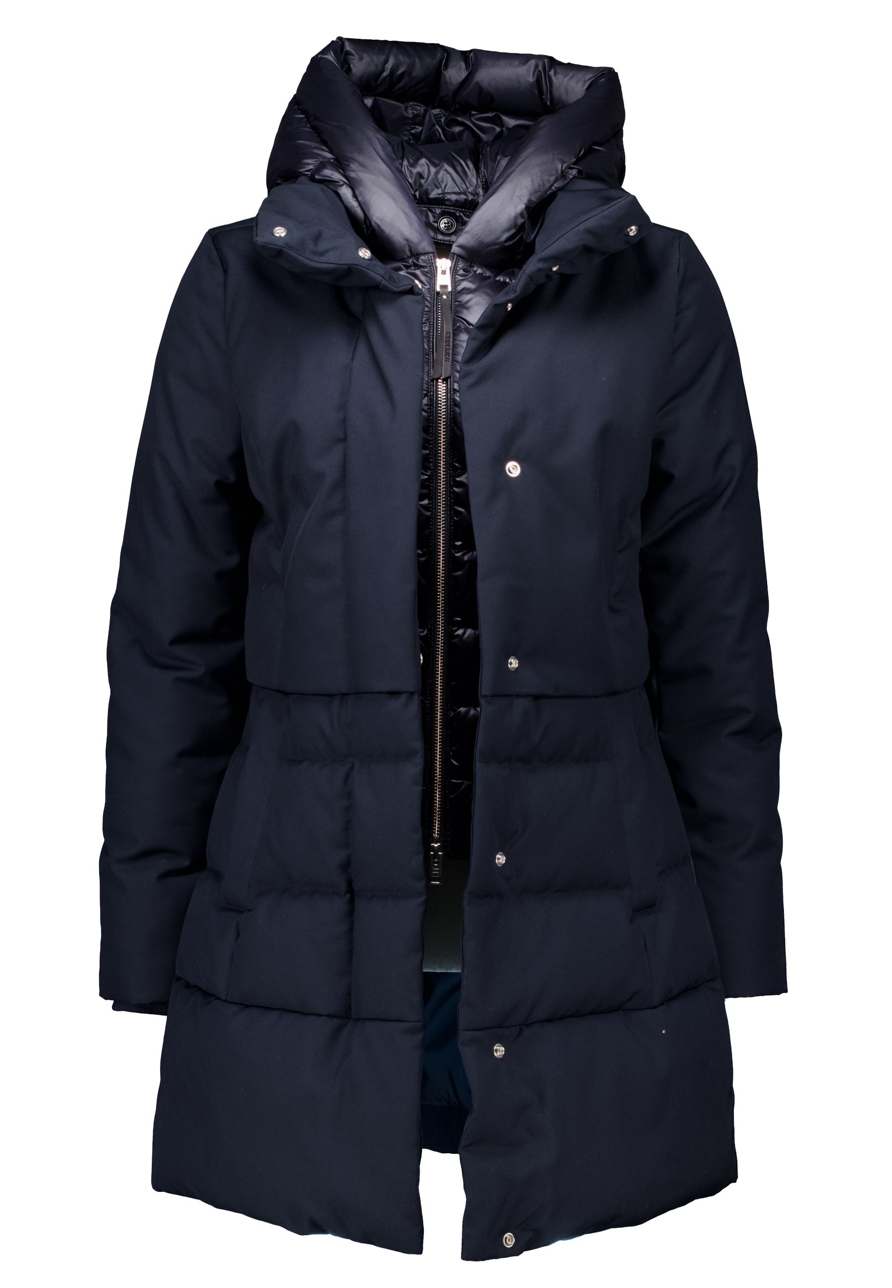 Luxe puffy parka's donkerblauw