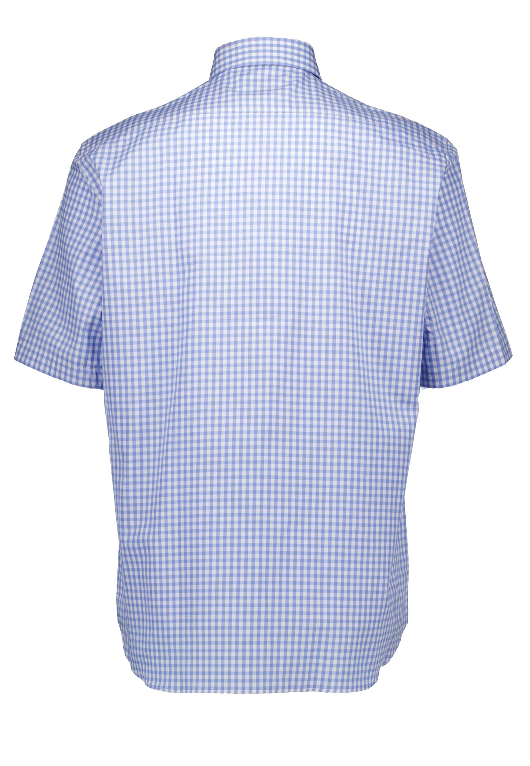 Cotton Twill Korte Mouw Overhemden Blauw 24413430