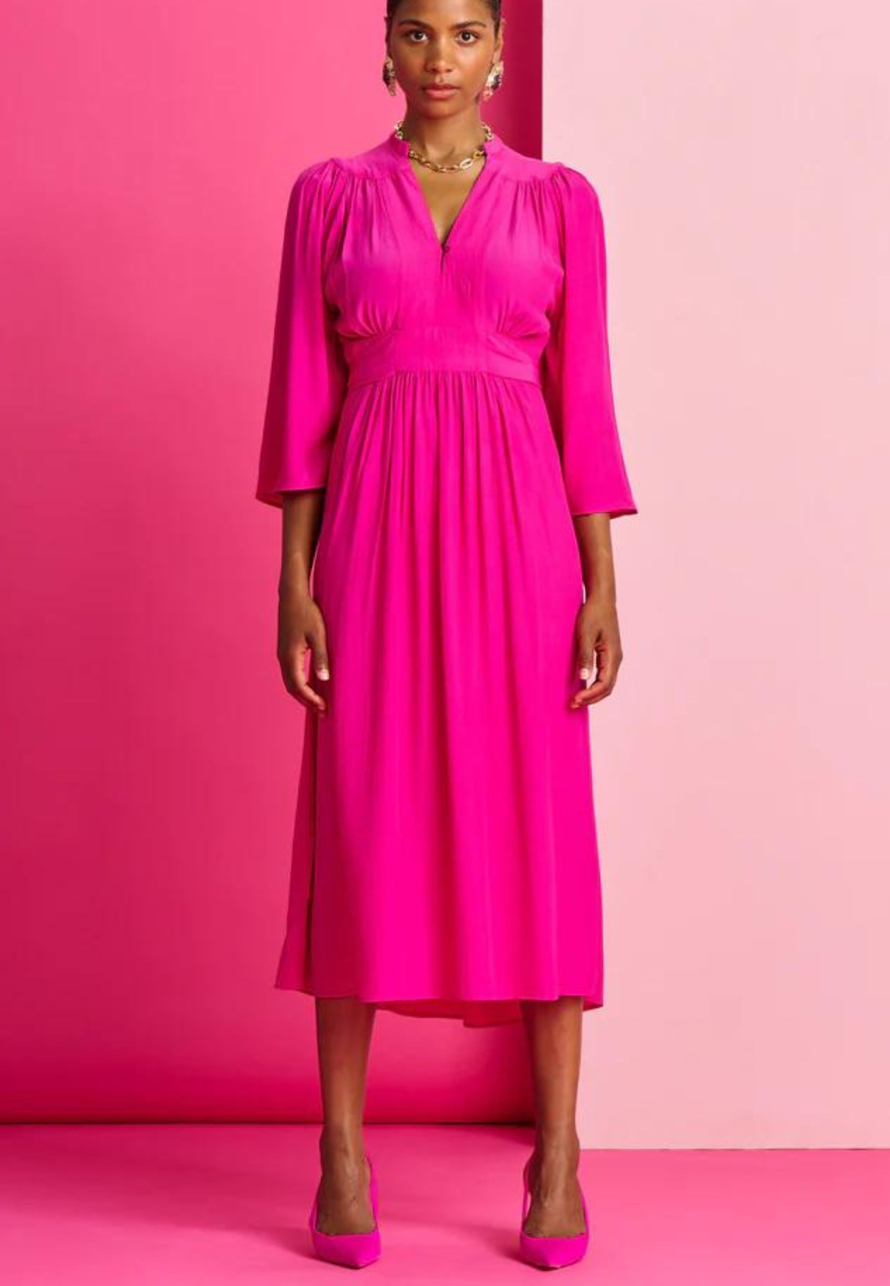 blouse jurken roze