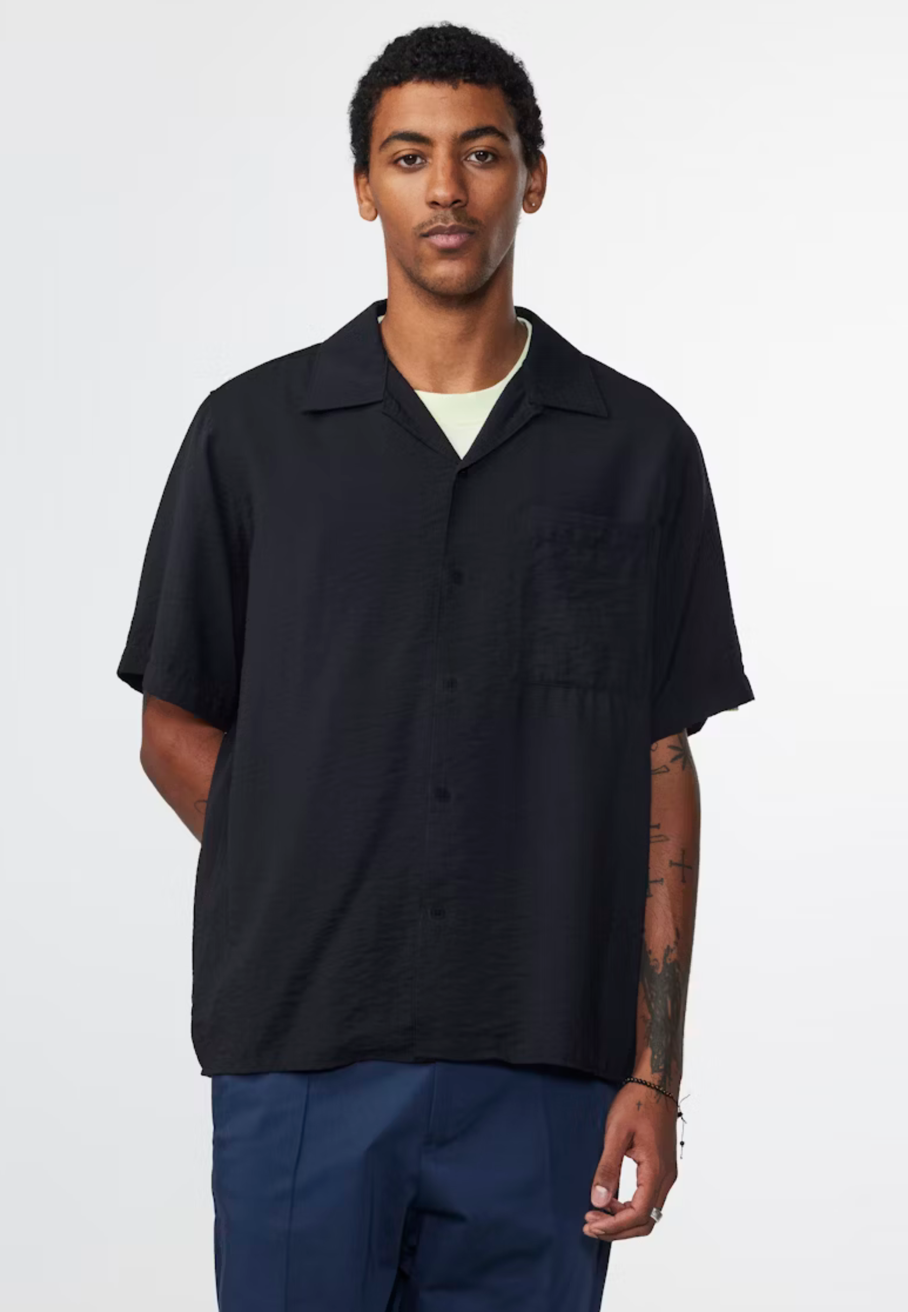 Julio Ss Korte Mouw Overhemden Zwart 5971