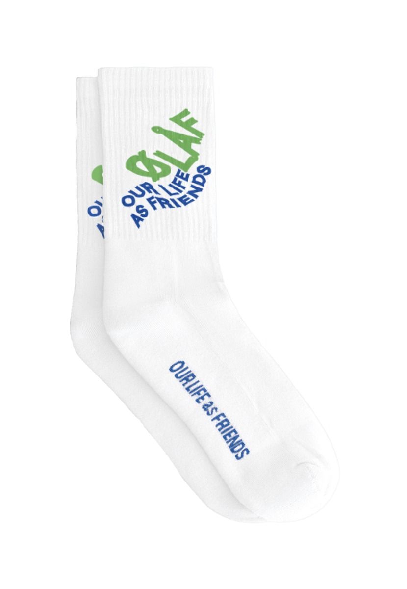 Wavy logo socks sokken wit