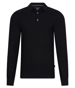 Cavallaro Merino Polo Ls Polos Zwart 116245020