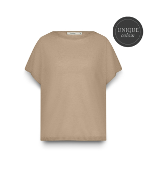 Summum Sleeveless Top Refined Viscose Blend Knit Tops Beige 7s7922-70018