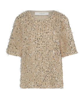 Nukus Octavia Top Paillet  Lichtroze Nks01056