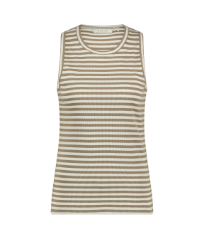 Nukus Stefania Singlet Stripes  Beige Nks06004