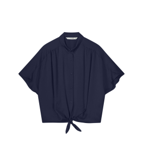 Summum Blouse Batsleeves Silky Touch  Donkerblauw 2s3236-11817