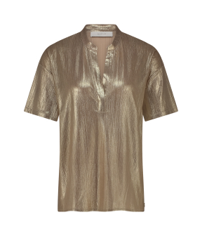 Nukus Delphinia Top Shiny T-shirts Goud Nks01029