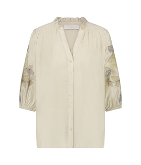 Nukus Tina Blouse Embroidery Blouses Off White Nks02097