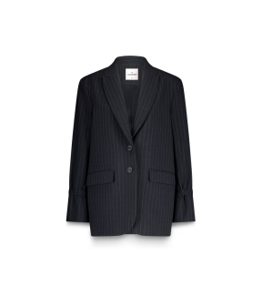 Summum Blazer Boyfriend Pinstripe Blazers Donkerblauw 1s1263-12258