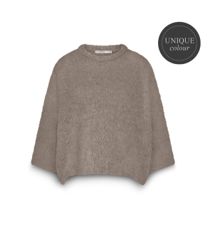 Summum Sweater Soft Boucle Knit Sweaters Taupe 7s7925-70030