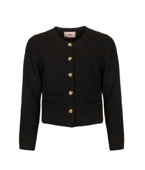 Freebird Jacket  Zwart Liselotte Jer-structure-25-3