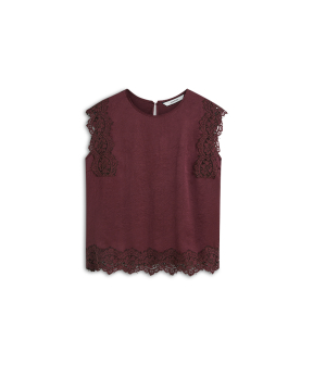 Summum Top Sleeveless Silky Casual Tops Bordeaux 2s3542-12493