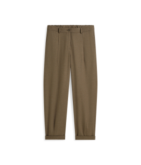 Summum Trousers Barrel Fit Twill Melange Pantalons Taupe 4s3041-12481