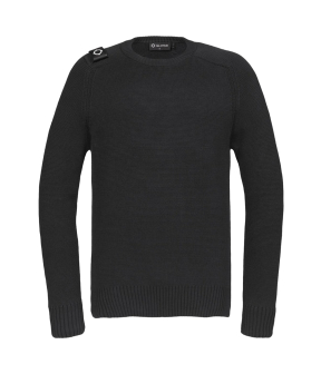 Mastrum Milano Crew Knit Truien Zwart Mas5319 M000 Jet Black