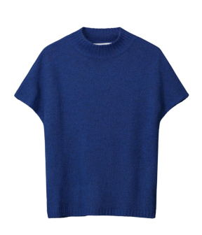 Pom Amsterdam  T-shirts Donkerblauw Sp7925