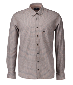 Giordano Brando Lange Mouw Overhemden Lichtbruin 427301