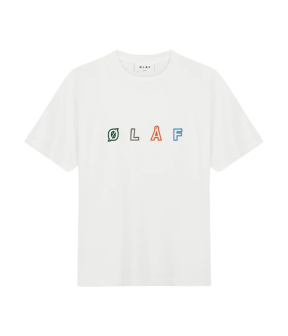 ØlÅf Sans Embro Logo Tee T-shirts Wit M200105
