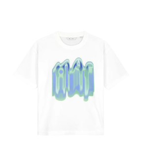 ØlÅf Smudge Logo Tee T-shirts Wit W200103