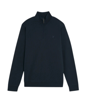 Lyle&scott Superfine Quarter Zip Sweaters Donkerblauw Ml2258ton