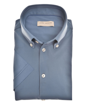 John Miller  Lange Mouw Overhemden Blauw 5142040